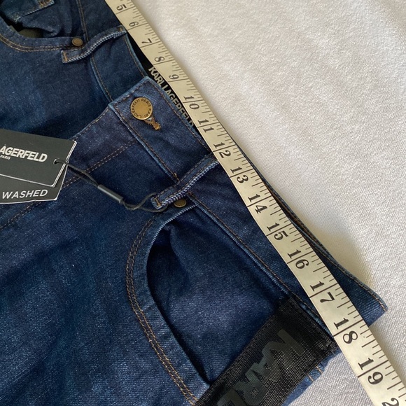 Karl Lagerfeld Replenishment Dark Blue Woman’s Ankle Jeans 16 - Picture 11 of 12